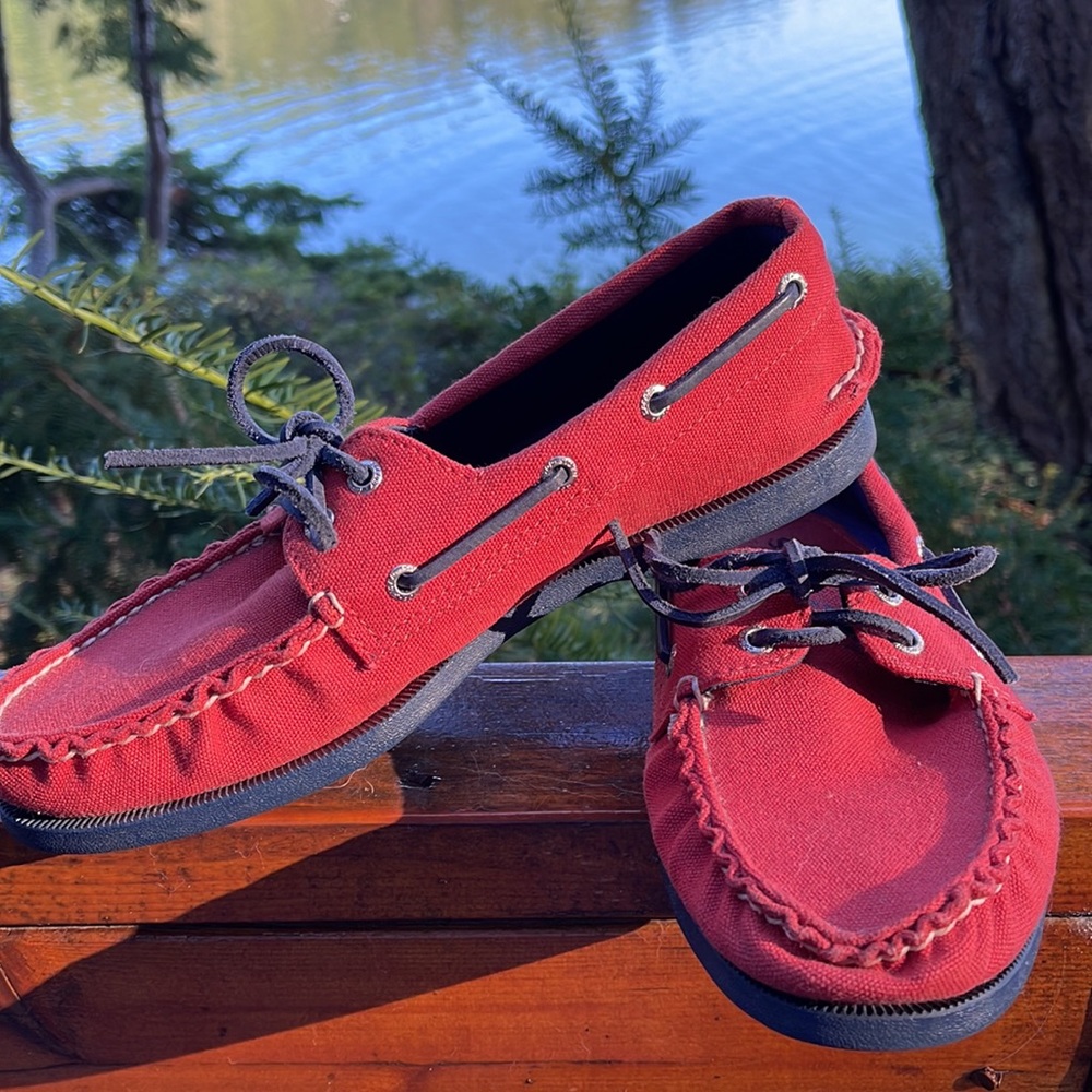 Sperry Topsider Canvas Deck Shoes Mens 8.5